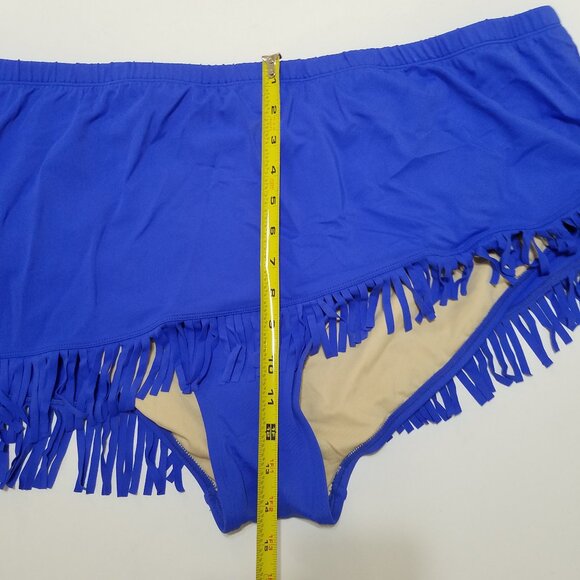 NWT Swimsuits For All Swim Set Fringe Blue Size 22 - Picture 13 of 16